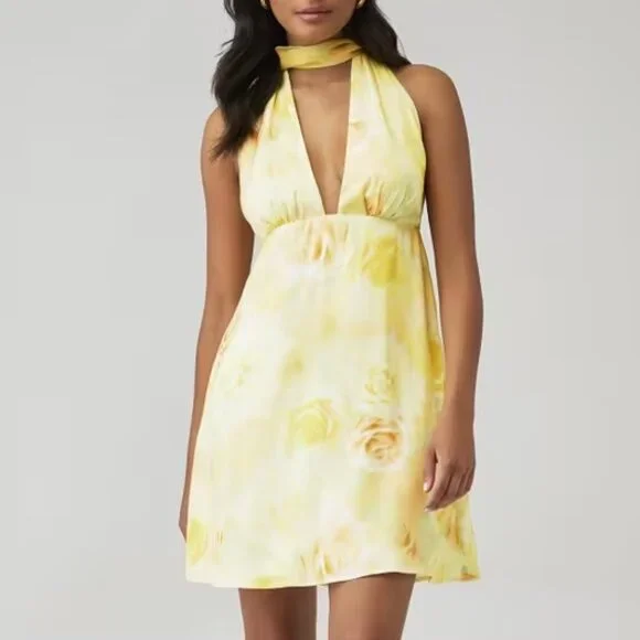 necklace with halter top dress Playa Halter Top Long Dress E4477A1625  Agua de Coco
